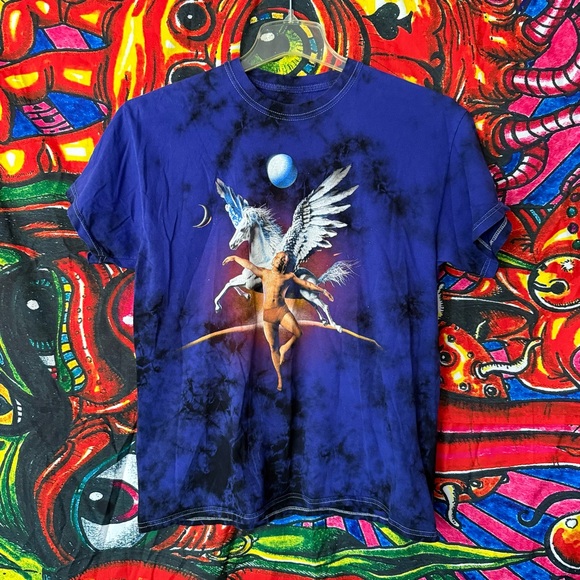 Trippie Redd Pegasus Tie-Dye Tee – Purple, L, 100% Cotton, Good Used - Picture 1 of 5